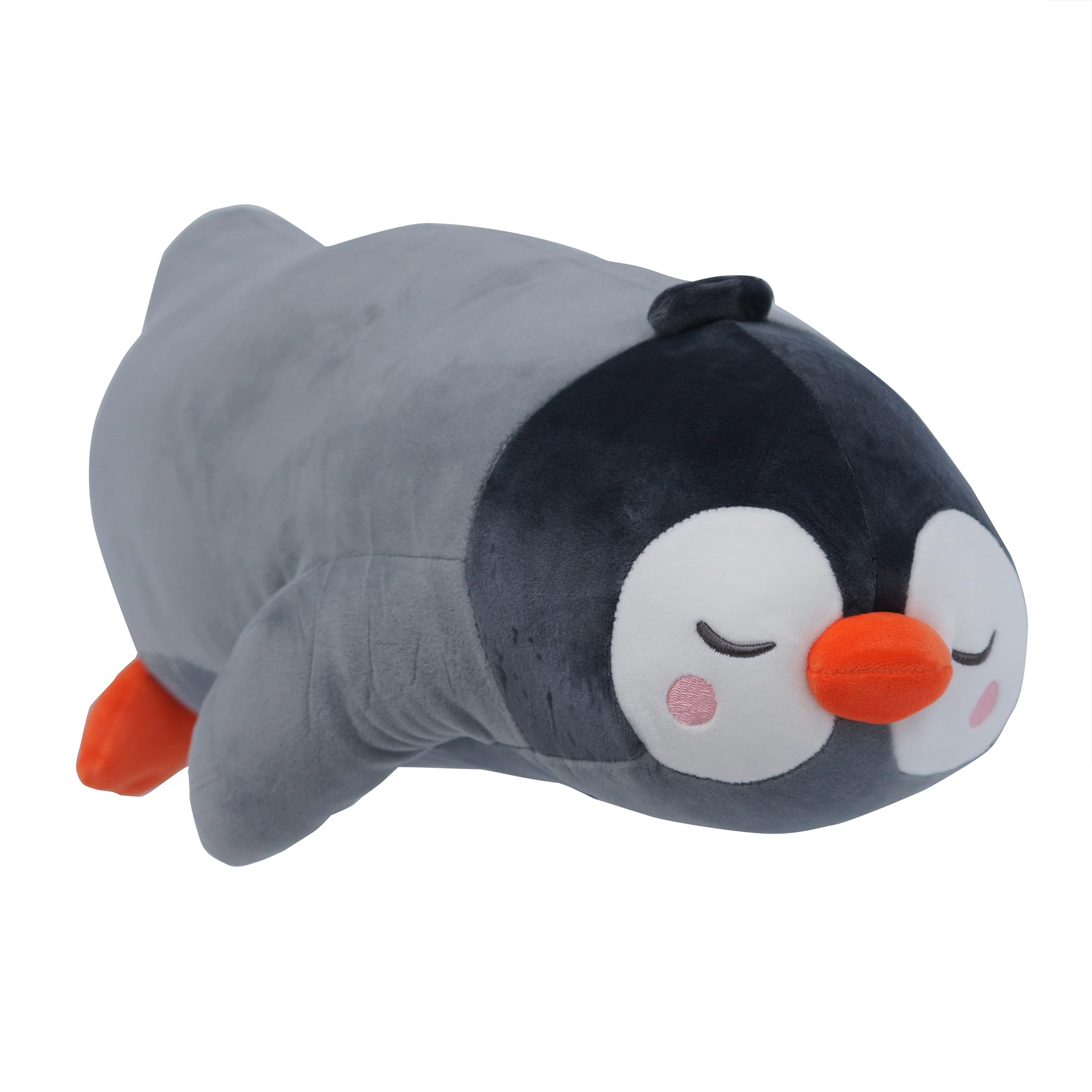 UNUS Seitenschläferkissen Stillkissen Pinguin Kissen für Kinder Lagerungskissen Dekoration extrem weich 75 cm Grau