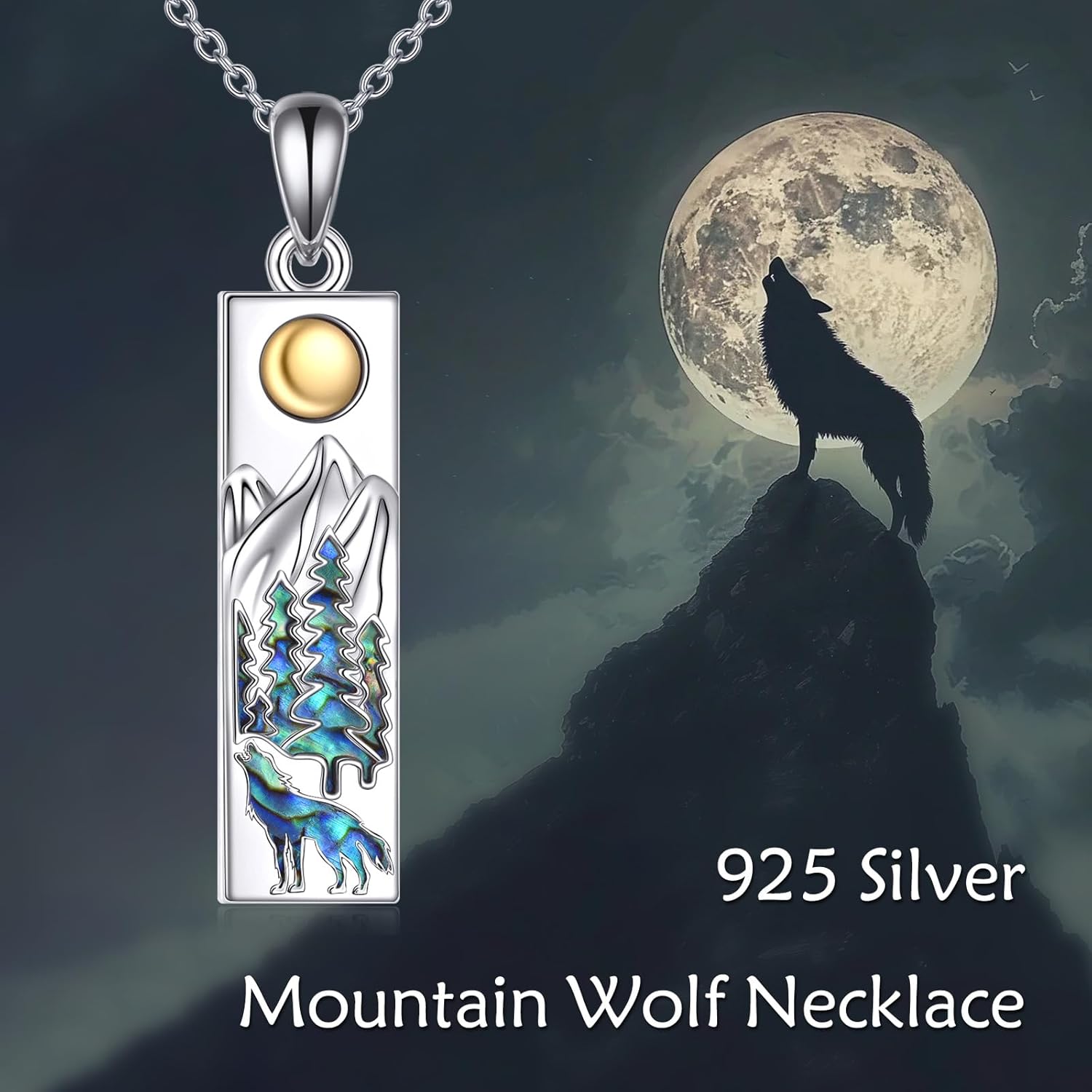 YFN Mountain Necklace for Women Sterling Silver Nature Jewelry Gift for Skiers, Hikers, Campers, Climbers and Nature Lovers - Image 3