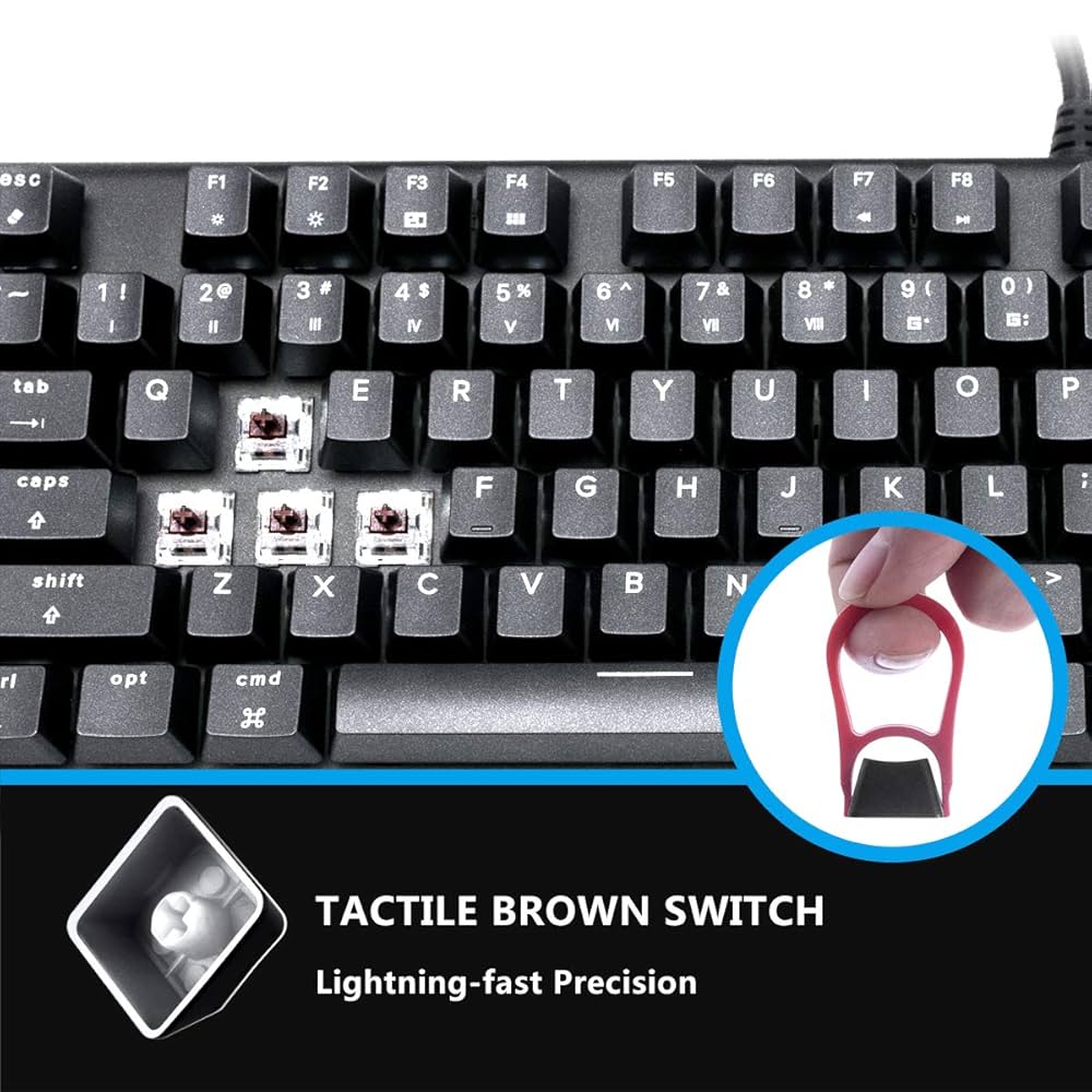 Amazon.com: VELOCIFIRE M104 Mac Layout Mechanical Keyboard