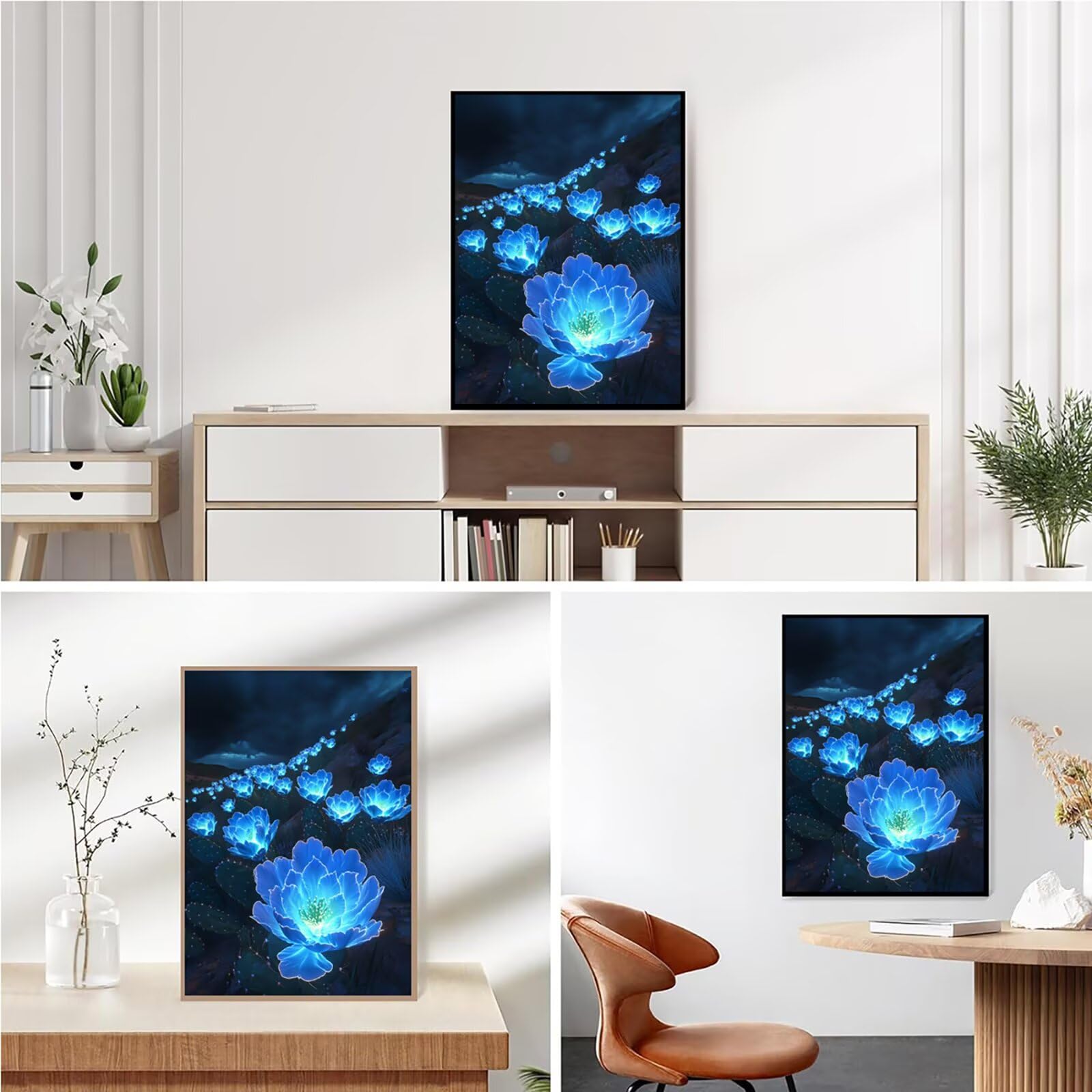 Diamond Painting Kit Completo, Diamond Painting Pianta, 5D Quadrato Pittura Diamante Kit Manualidades Adultos DIY Diamantini Crystal Art Disegni Ricamo Punto Croce Artigianale, 60x90cm Fiori j0-978