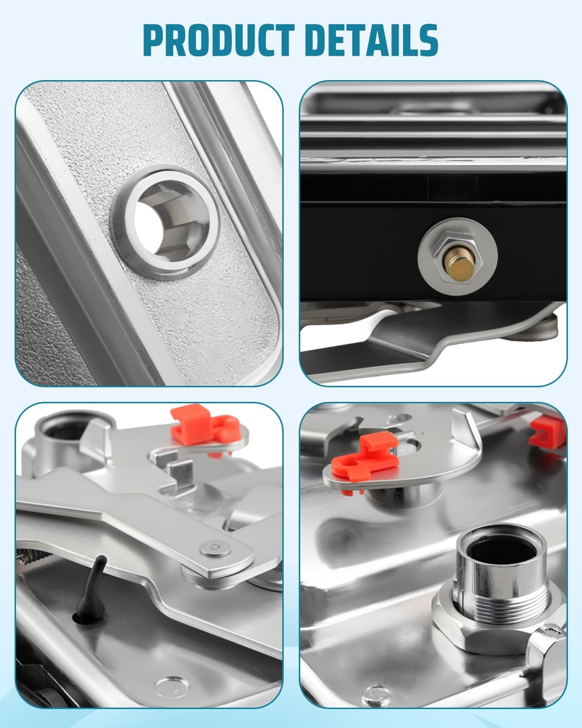 760-5205 Front Driver Side Exterior Door Handle Fit for Freightliner Classic/ FLD112/ FLD120/ FLD132，Chrome