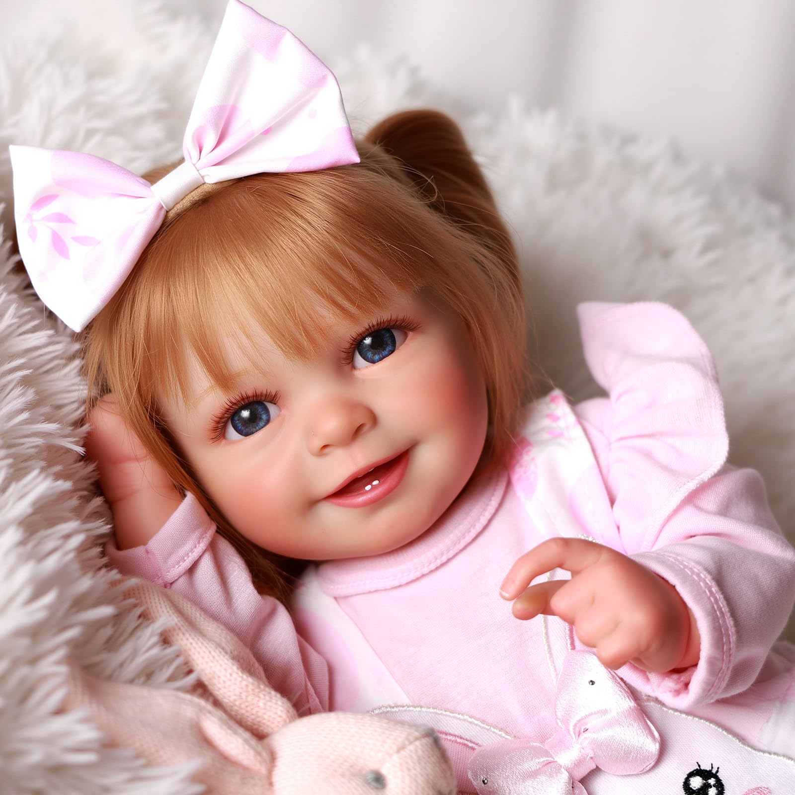 BABESIDE Realistische Reborn-Babypuppe Mädchen – 20 Zoll Lebensechte Reborn-Puppe mit Weichem Stoffkörper, Niedliches Outfit & Accessoires für Kinder Ab 3 Jahren