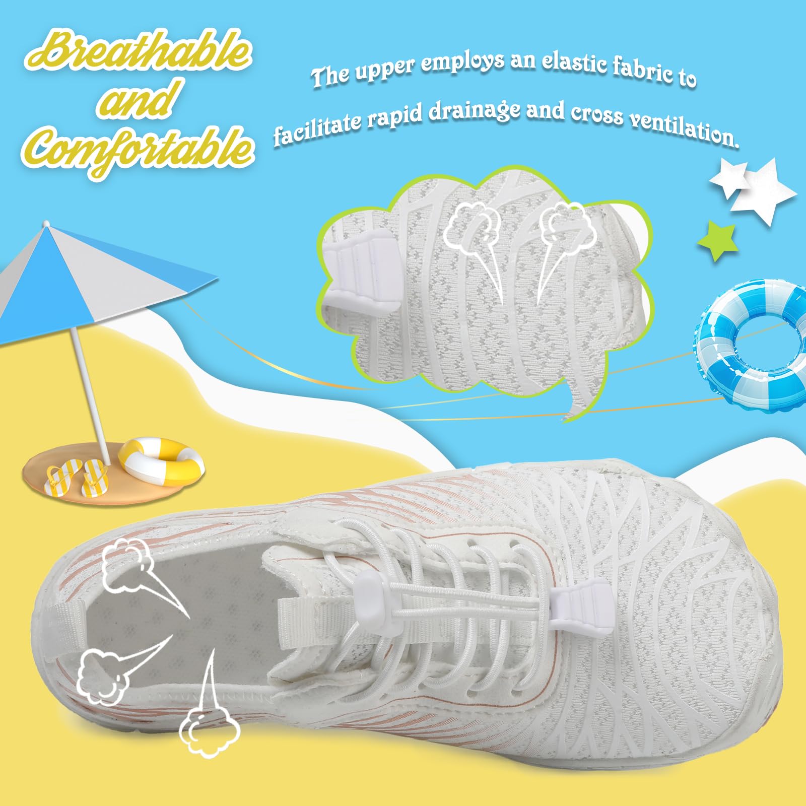 AONETIGER Zapatos descalzos para niños, transpirables, de secado rápido, antideslizantes, tallas 26-35