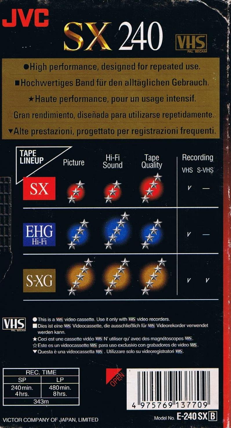 JVC E 240 SX Video Cassette - Confezione da 1