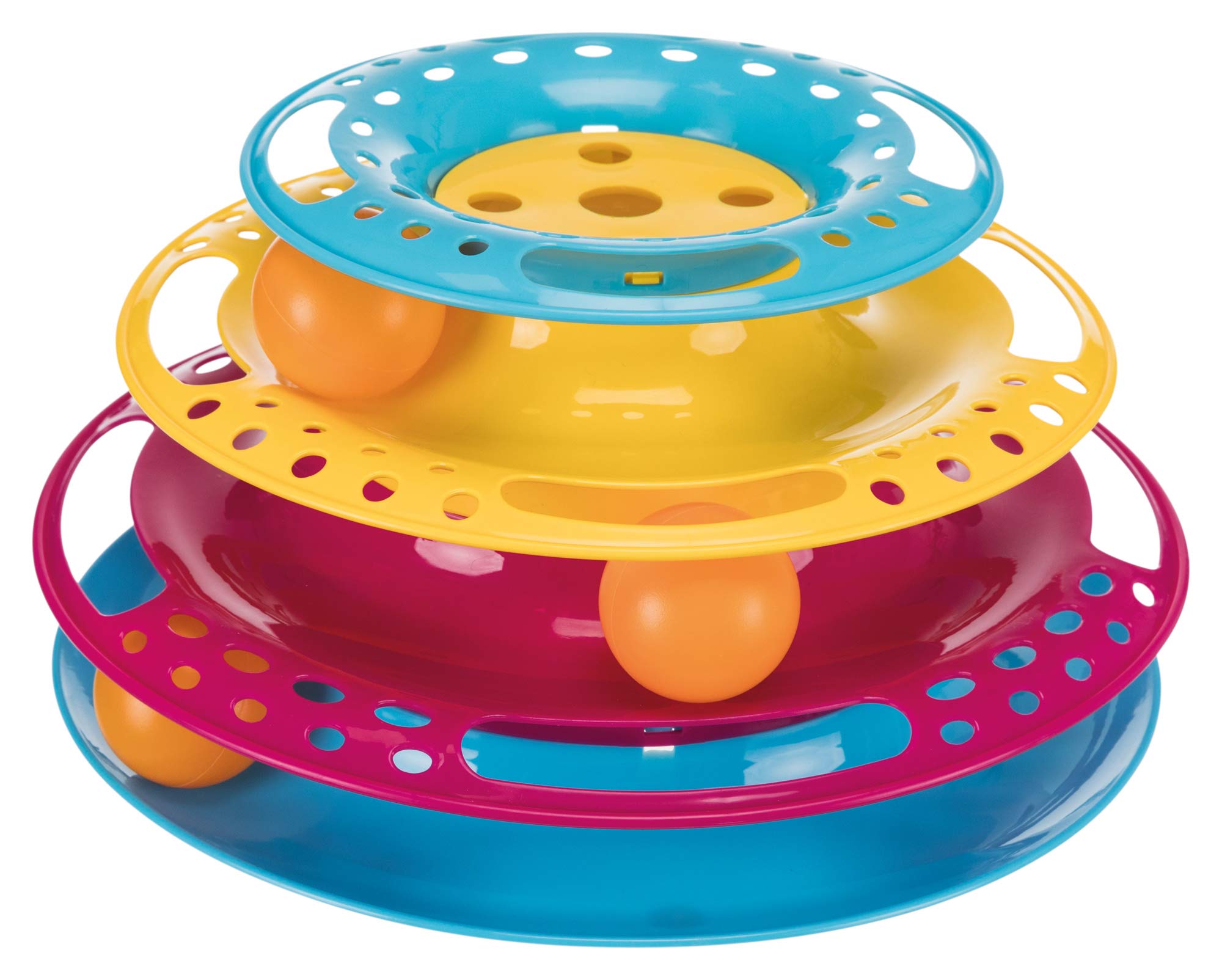 TRIXIE Cat Toy, Circle Tower Catch The Balls Puzzle Toy for Cats & Kittens, Plastic, 20 cm (B081YSC1G8) Amazon Price History, Amazon Price Tracker