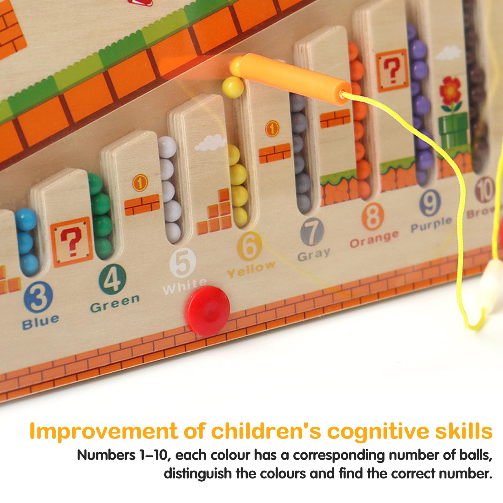 Labirinto Magnetico Bambini 3 4 5 6 7 8 Anni, Giochi Montessori di Colori e Numeri, Gioco Educativo per Bambini Regalo Ragazze Ragazzi