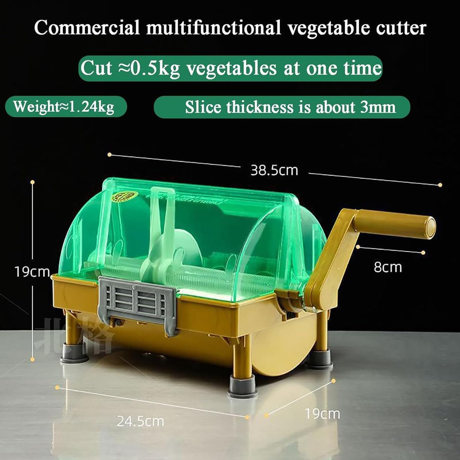 Affettatrice Manuale Professionale Per Cipollotti, Ideale Per Ristoranti E Locali, Con Capacità Di 0,5 Kg Per Utilizzo Singolo, Taglio Uniforme. Perfetta Per Chioschi Alimentari, Negozi Di