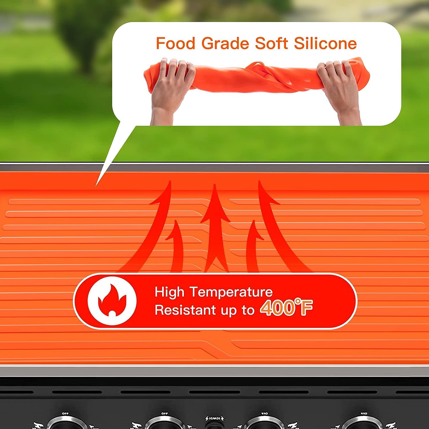 MOFEEZ Silikon-Grillmatte Für Blackstone 43,2 Cm Grillplatte: Schutz Vor Dreck, Rost & Insekten – Lebensmittelecht & Leicht Zu Reinigen