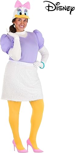 Miniatura 3 de Disney - Disfraz de pato de margarita para mujer, medias, sombrero, lazo rosa, guantes y pulsera, con licencia