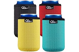 WKieason Can Sleeves Insulators 4-Pack | Neoprene Drink Cooler Koozies for 12 Oz Cans
