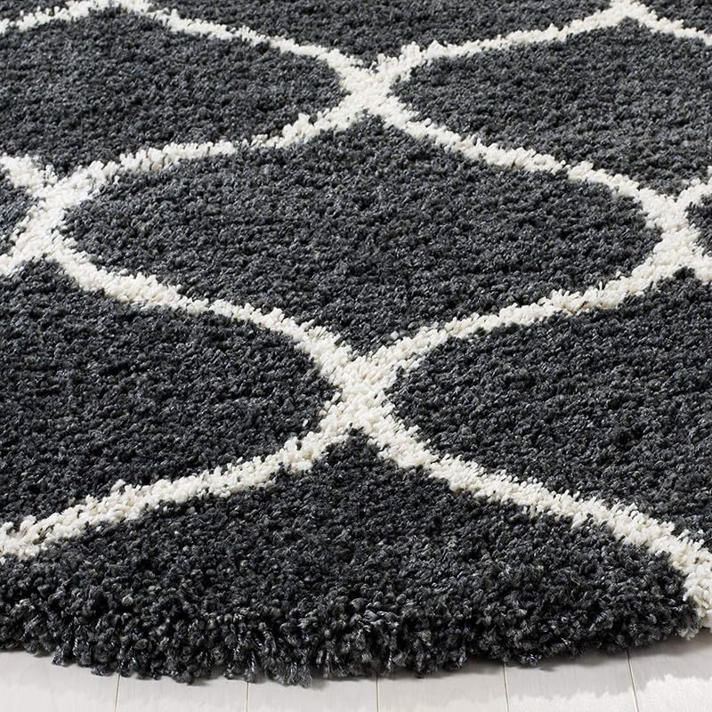 Image of Ultra-Soft Shaggy Carpet (4 X 6 FEET, Dgrey-Ivory) Fluffy, Cozy & Durable Area Rug for Living Room, Bedroom & More ? Premium Modern Design
