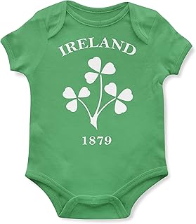 Purple Print House Baby,Clothing,Baby Boys 0-24m,Outfits & Clothing Sets Purple Print House Ireland 1879 Rugby Babygrow, Ireland Birthday Gifts for Irish Baby Rugby Fan, Shamrock Clover Tournament Outfit Gift Idea, Nations Outfit for Baby Boys Girls