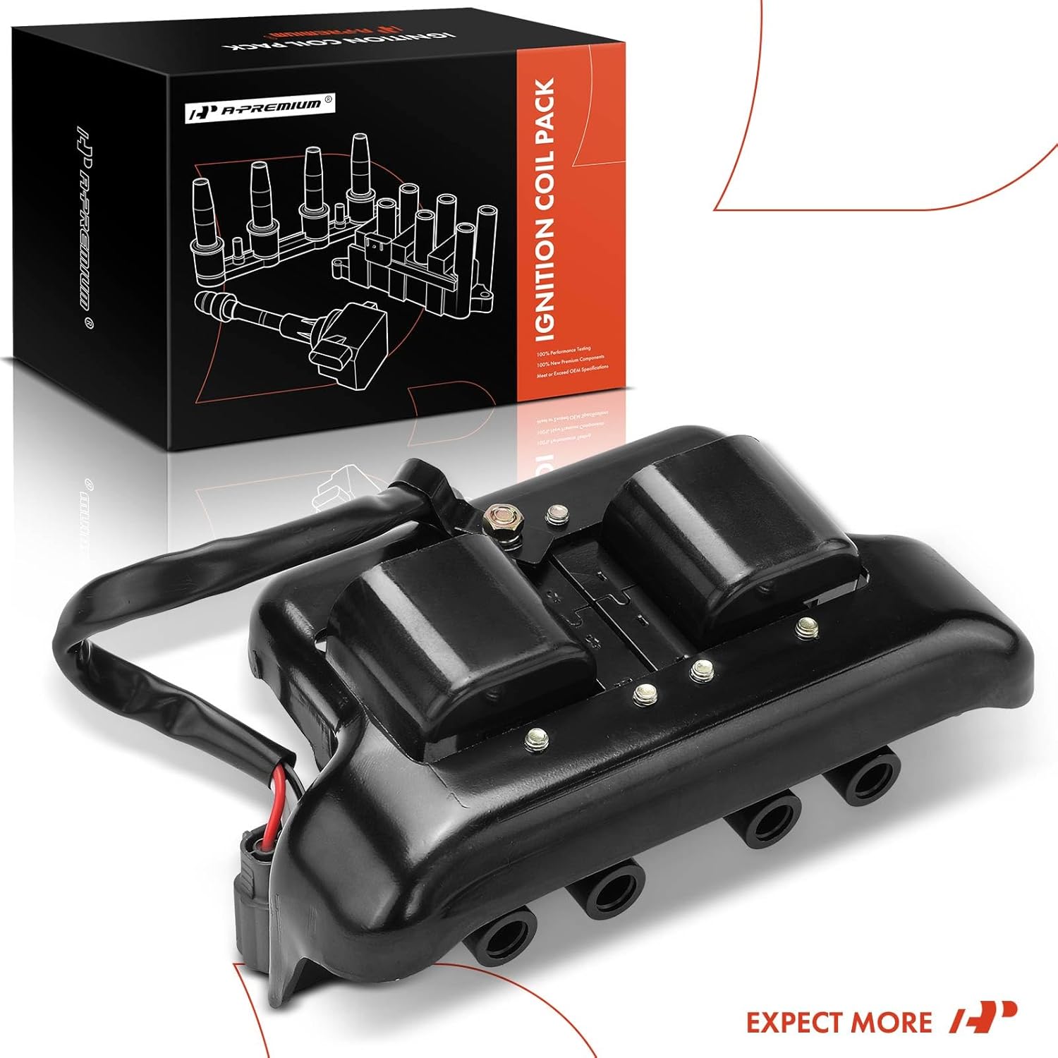 A-Premium Engine Ignition Coil Packs Compatible with Mazda Miata 1990 1992 1993 L4 1.6L