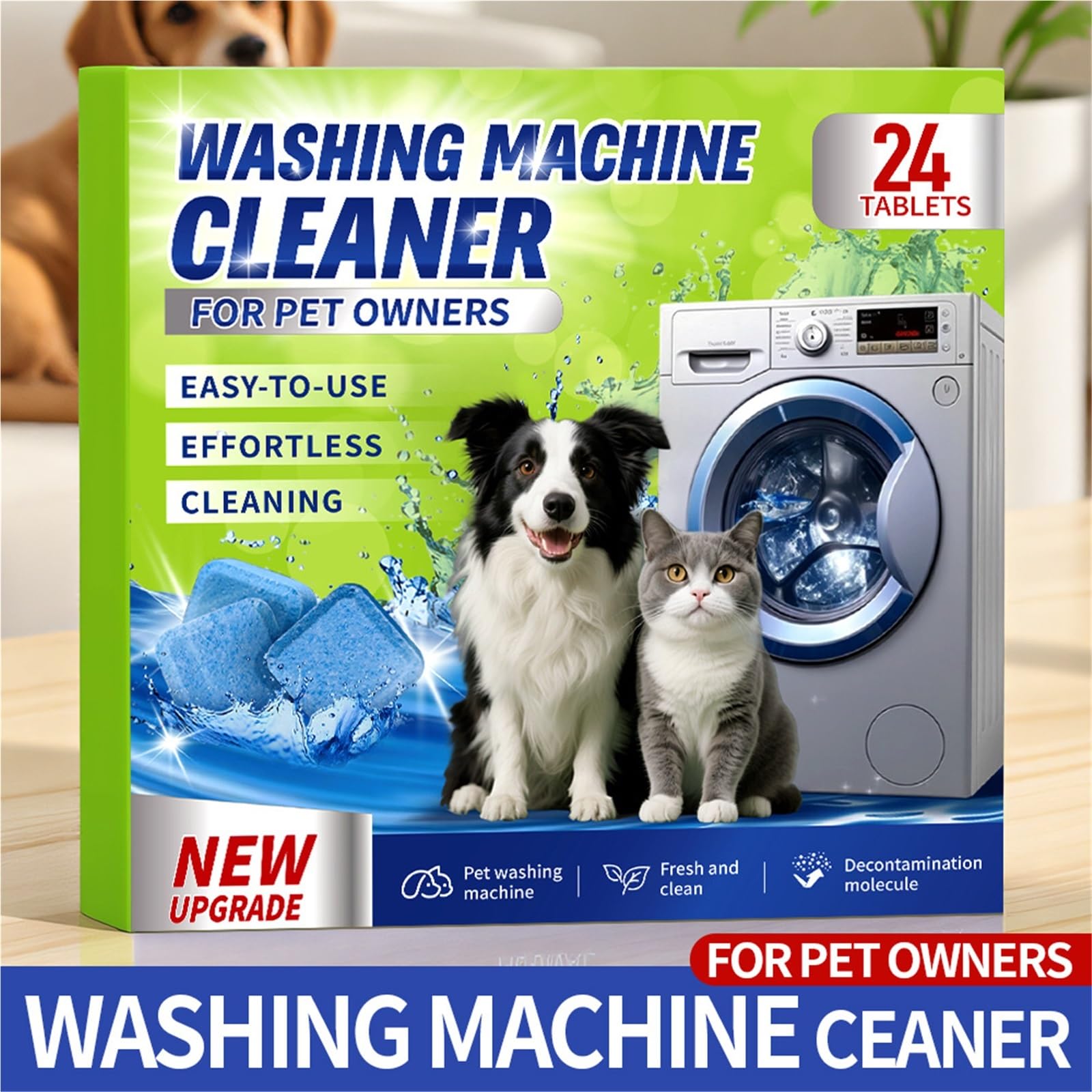 washing machine cleaner Waschmaschinenreiniger-Tabletten, 12 Stück, Geruchs- und Fleckenentferner, Tiefenreinigung