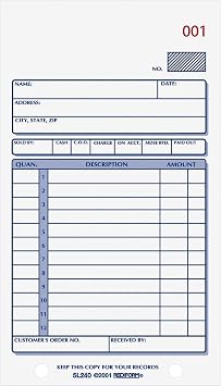 Rediform Sales Order Book, Carbonless, 2 Part, 3.625 x 6.375 Inches, 50 Forms 5L240