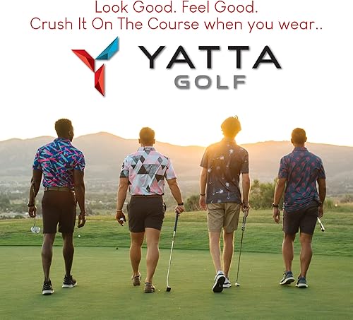 Miniatura 9 de YATTA GOLF - Mens Golf Shirt Moisture Wicking Quick-Dry Short Sleeve - Standout Performance Casual Polo Shirts for Men