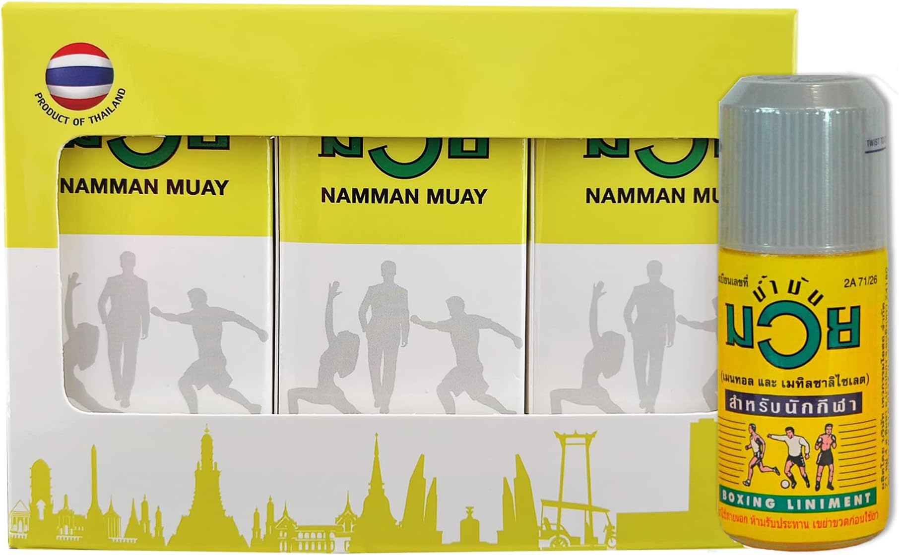 Namman Muay Liniment Oil Muscular Temporary Relief 30ml Pack of 3