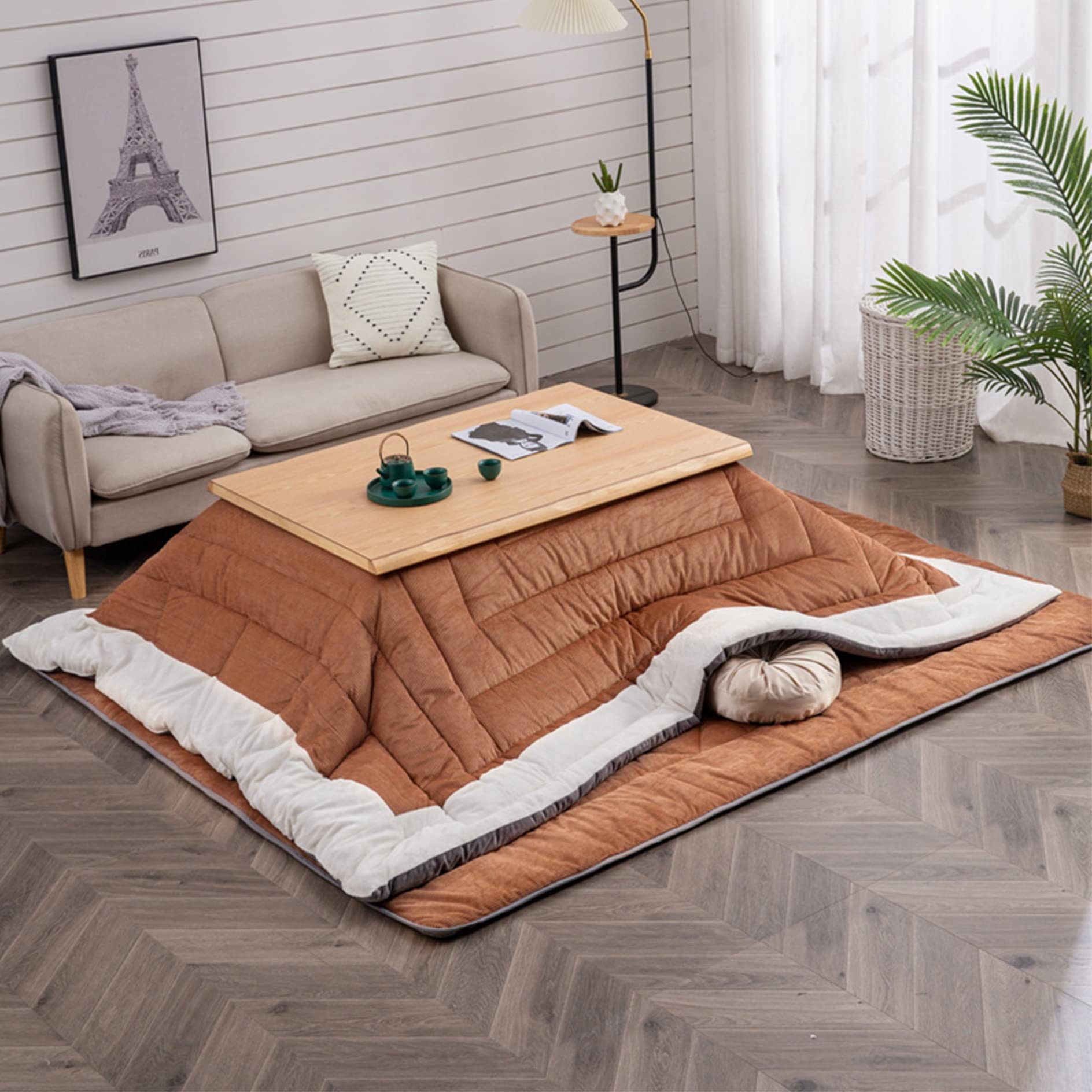 【送料無料】Acasia Wood KOTATSU Table Amazon.co.jp: Natural Wood Acacia Kotatsu Table, 4.1 x 2.4 inches