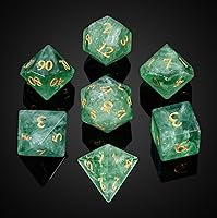 Vista 49 de UDIXI Juego de dados de vidrio prisma, 7 dados de vidrio arcoíris esmerilado para juegos de mesa RPG (prisma arenado)