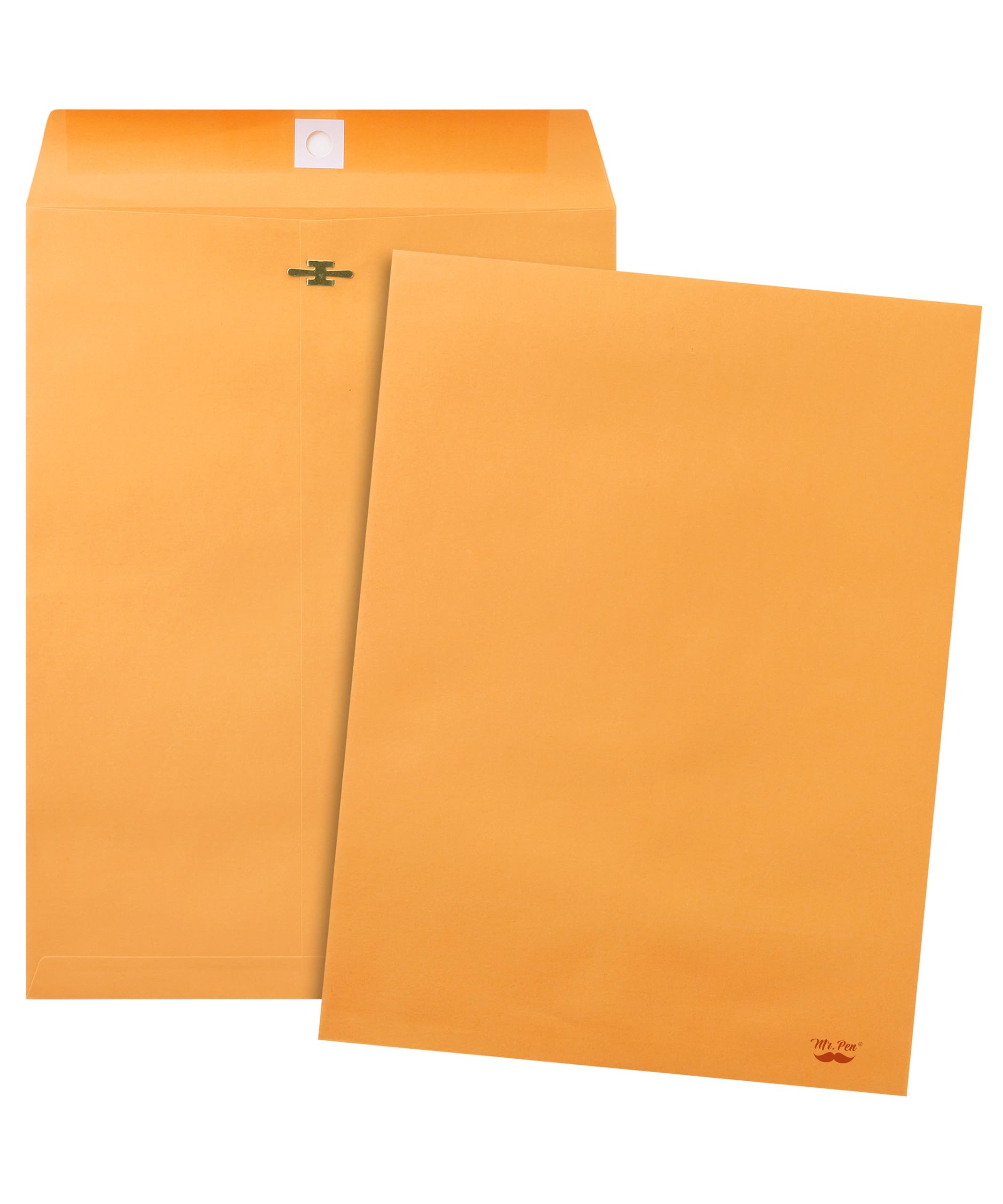 Mr. Pen- Clasp Envelopes,18 Pack, 9x12, Brown Kraft, Letter Size