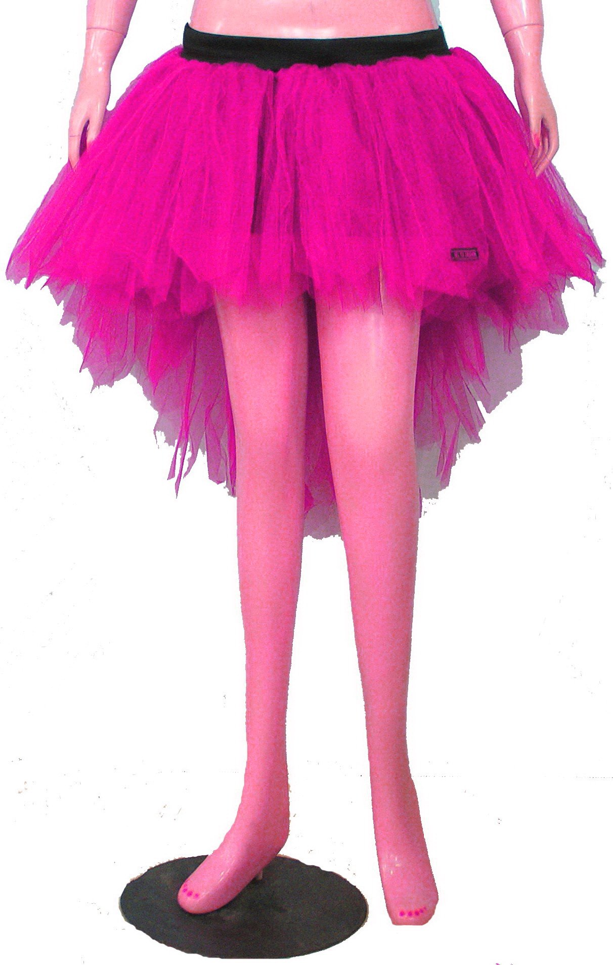 Neon Hot Pink 7 Layers Trashy Tutu Skirt Peacock Bustle Dance Fancy Costume Dress Party Halloween Christmas USA