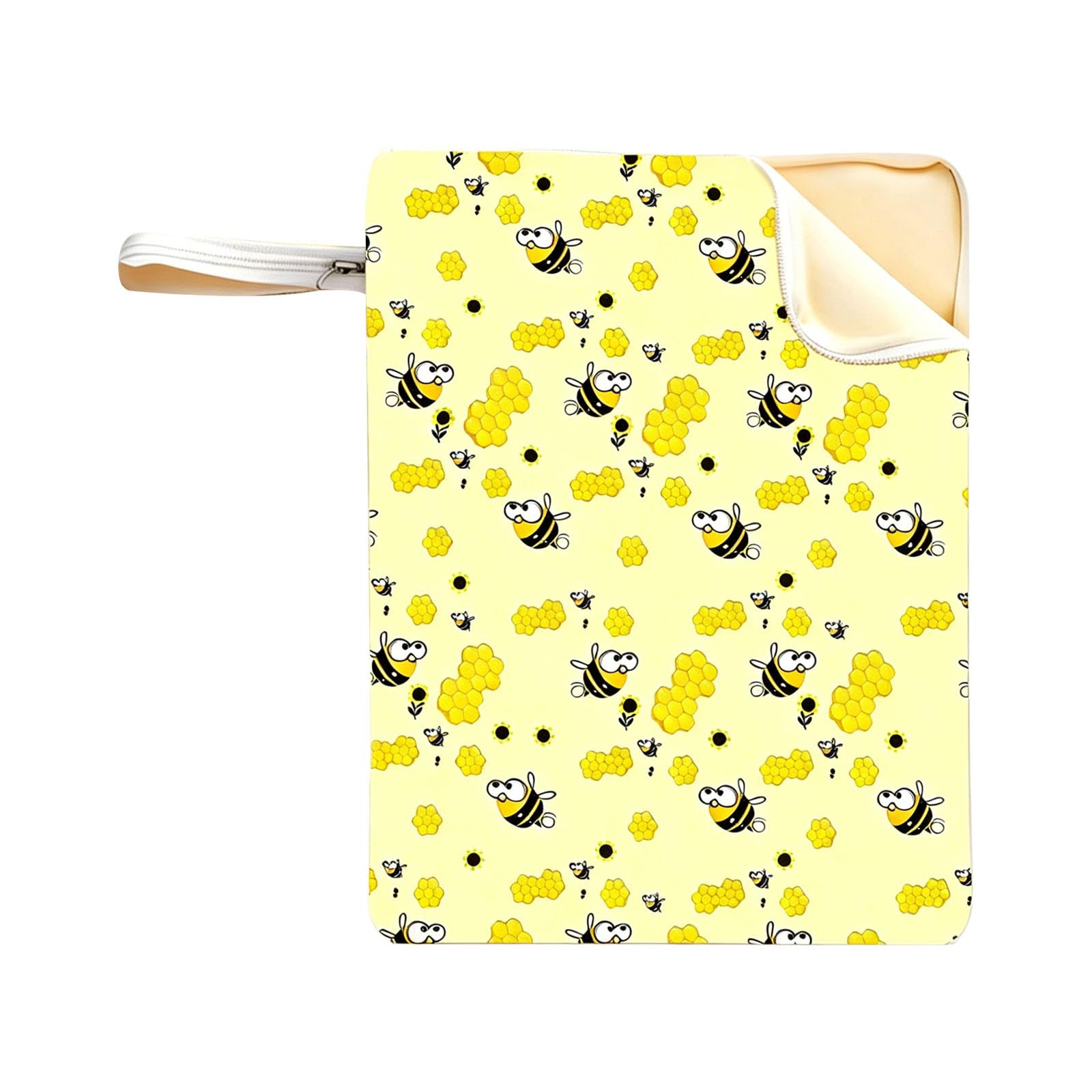 Oxxggkao L Shape Zippered Bees Wax Food Storage Bag with Double Layer Wax Lining for Fruits Bread and Vegetables Recyclable Elastomer Complimentary Food Bags