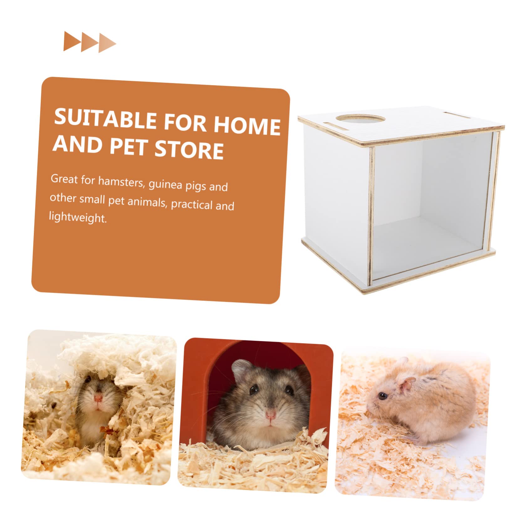 Haushalts Sandbad für Hamster Multifunktionale Holzbadewanne Transparentes Bad für Chinchillas und Kleintiere Leicht zu Reinigen Sicher und Praktisch