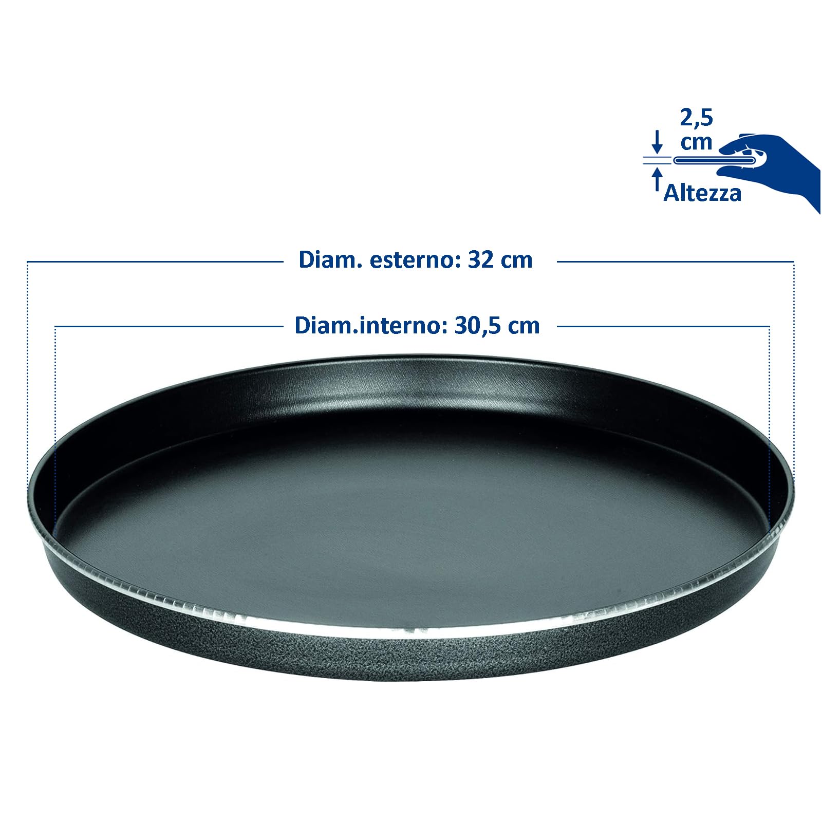 Piatto Crisp AVM305 per Microonde Compatibile con Whirlpool Ø32 cm H 2,5 cm Piatto Croccante Ricambio per AVM305 e Serie Crisp Pizza e Gratinati