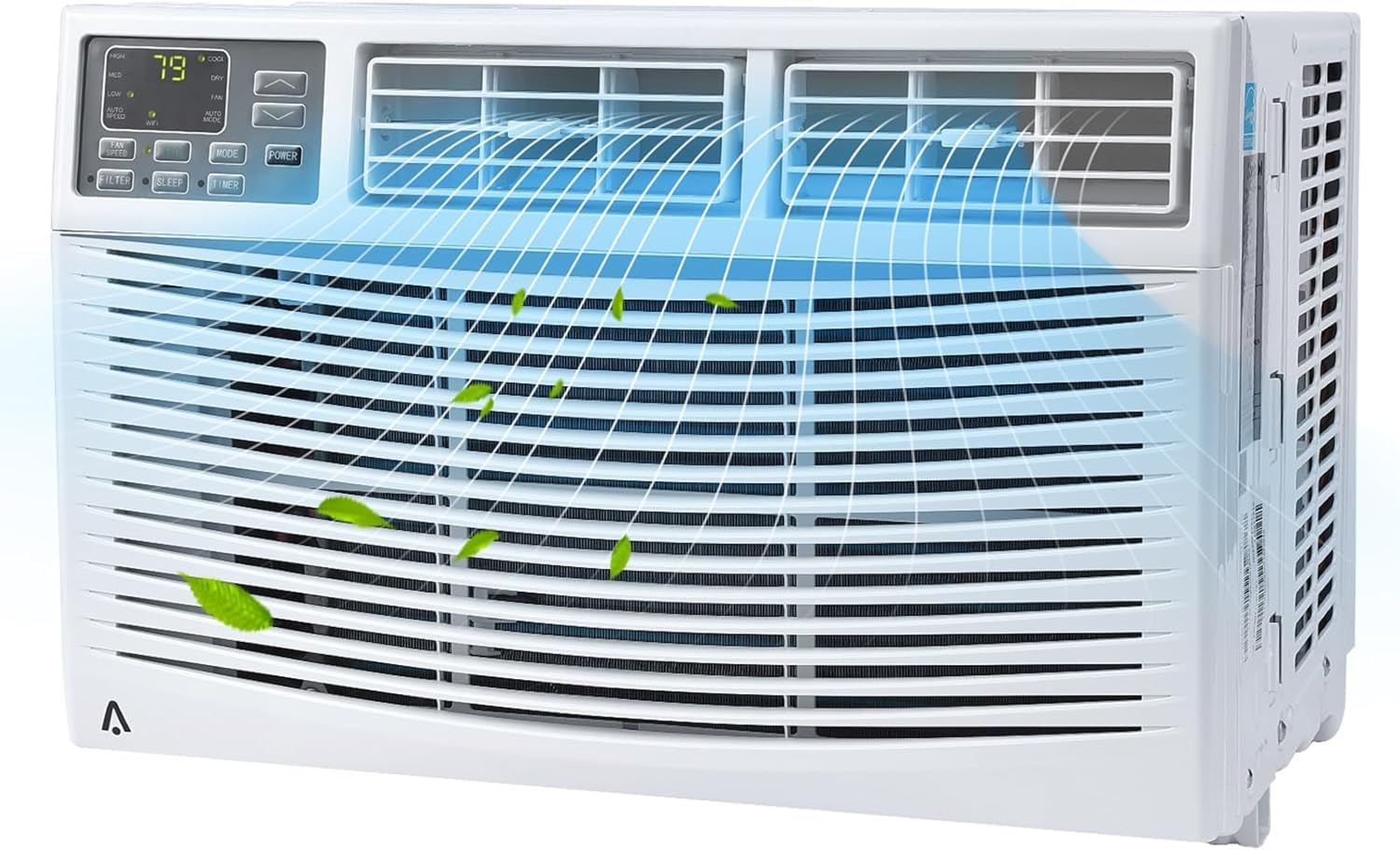 12,000 BTU Window Air Conditioner with WiFi, 115V, Window AC Cools up to 850 Sq. Ft for Bedroom, Living Room, Quiet Operation with Remote &amp; App Controll, 3 Fan Mode,Sleep&amp;ECO Mode,Washable Filter
