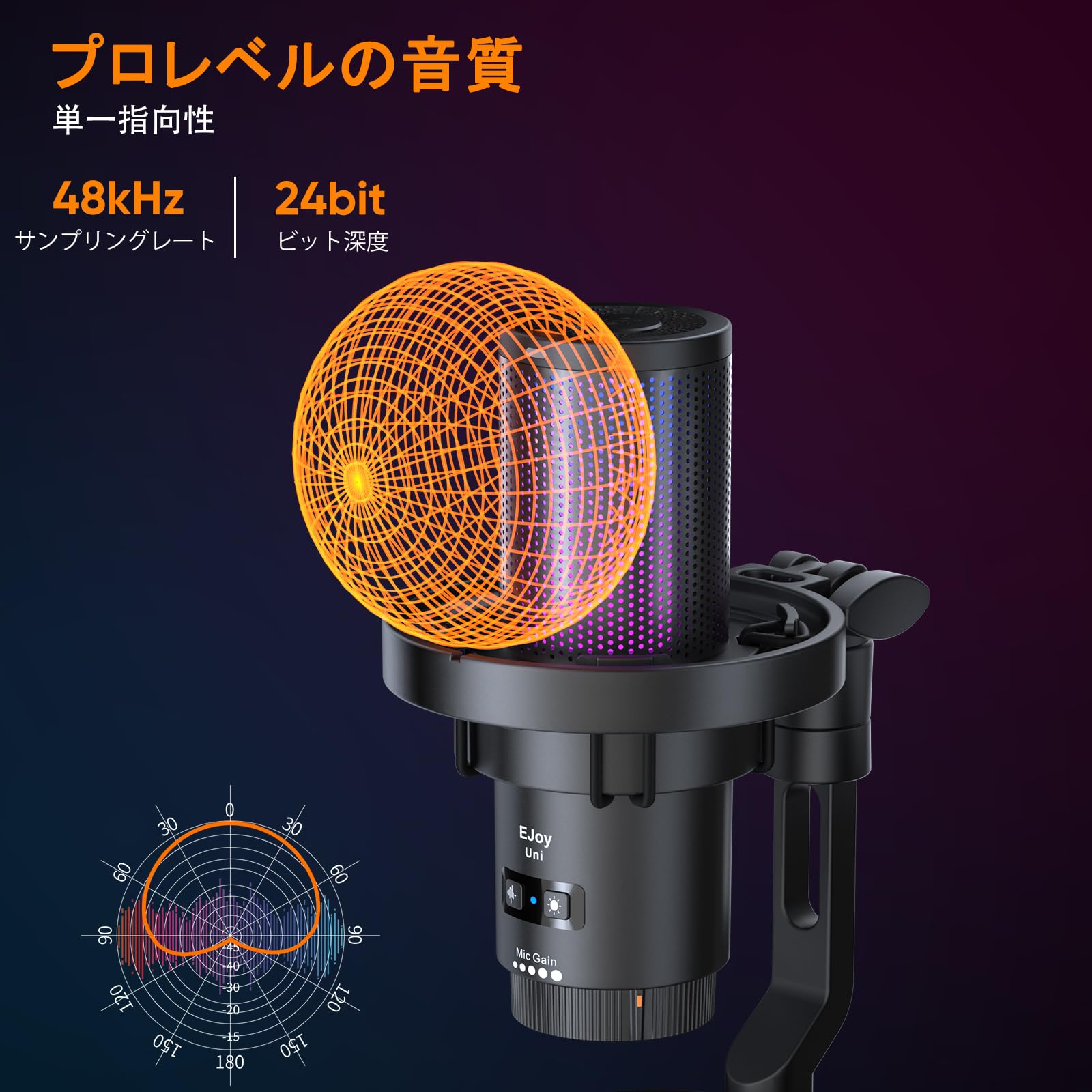 Amazon.co.jp: COMICA USBコンデンサーマイク ゲーミングマイク単一