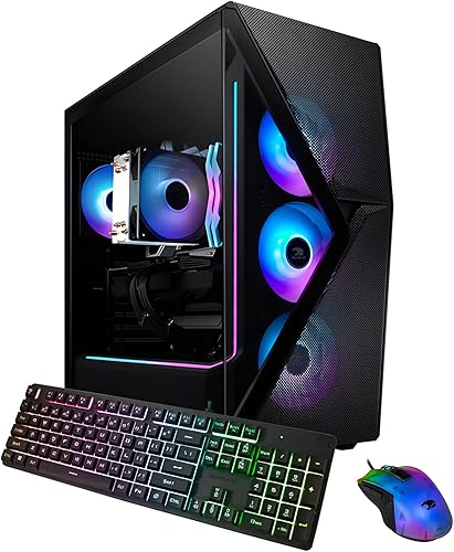 iBUYPOWER Element SE Gaming PC de escritorio - AMD Ryzen 7 8700F, NVIDIA GeForce RTX 5060Ti 8GB, 32GB DDR5 RGB RAM, 2TB NVMe SSD, teclado y mouse