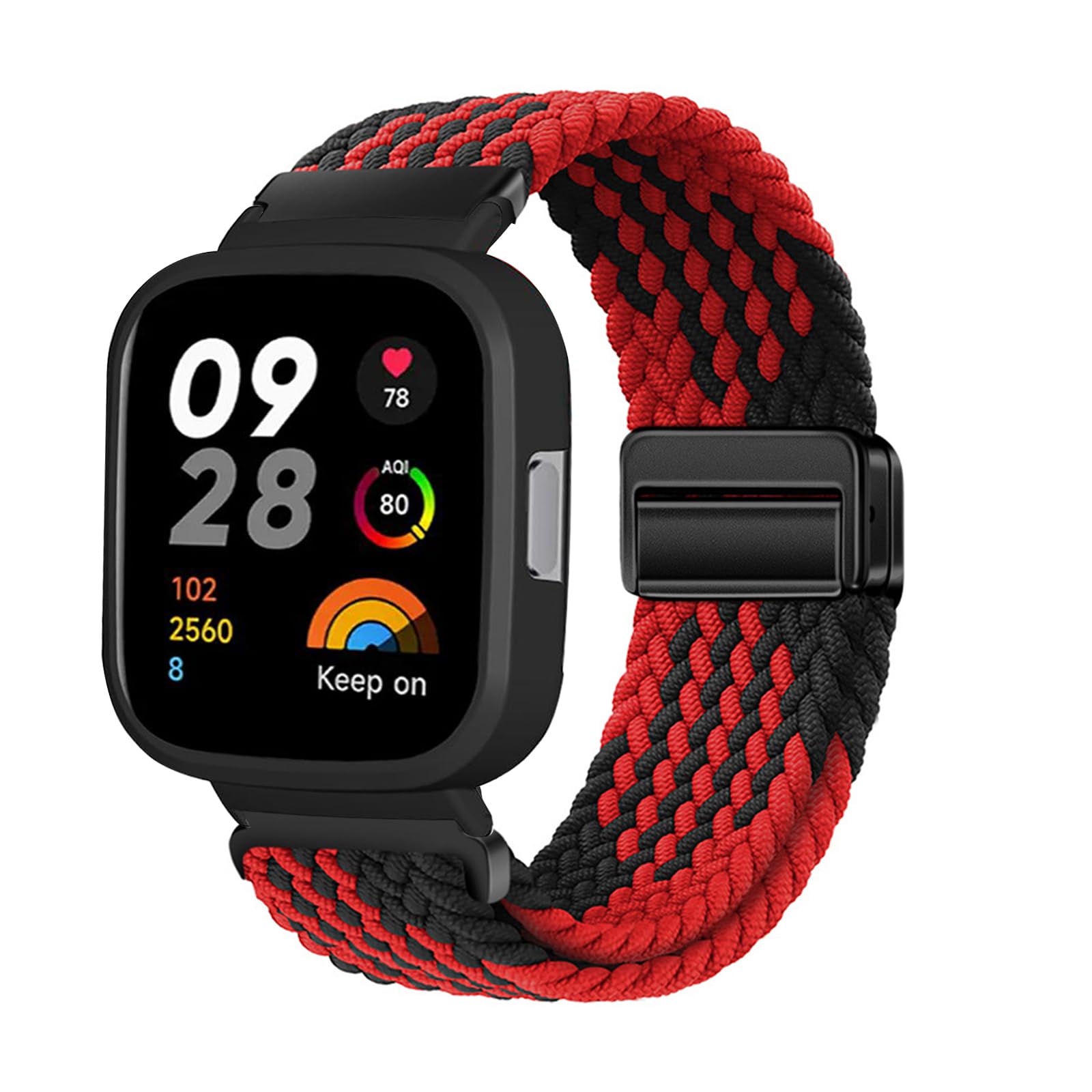 Nylon-Armband Für Xiaomi Redmi Smart Band 2 – Geflochtenes Solo Loop Band, Einstellbar, Ersatzarmband (Farbe: C, Für Redmi Band 2)