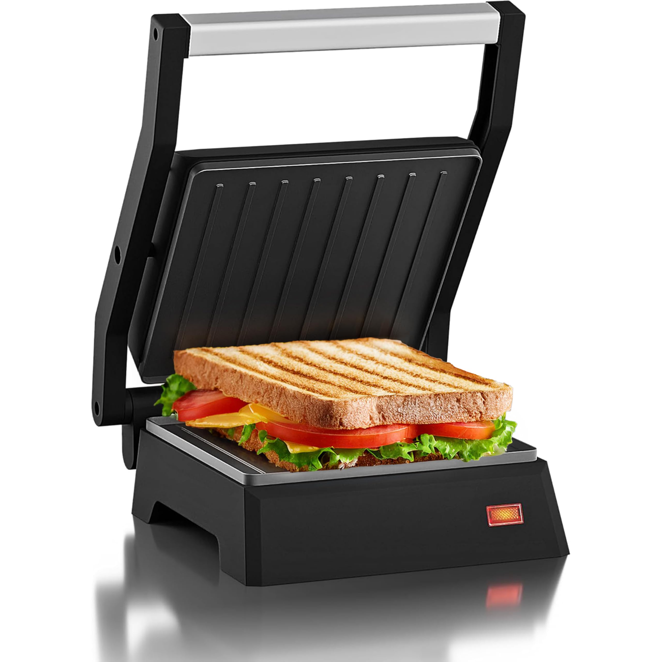 Elite Gourmet EPN160X 14 x 13.5 cm Multifunctional Compact Electric Sandwich Press, Contact Grid, 180° Flat Grill, Lightweight, Floating Top Plate, Cool-Touch Handle-image-29
