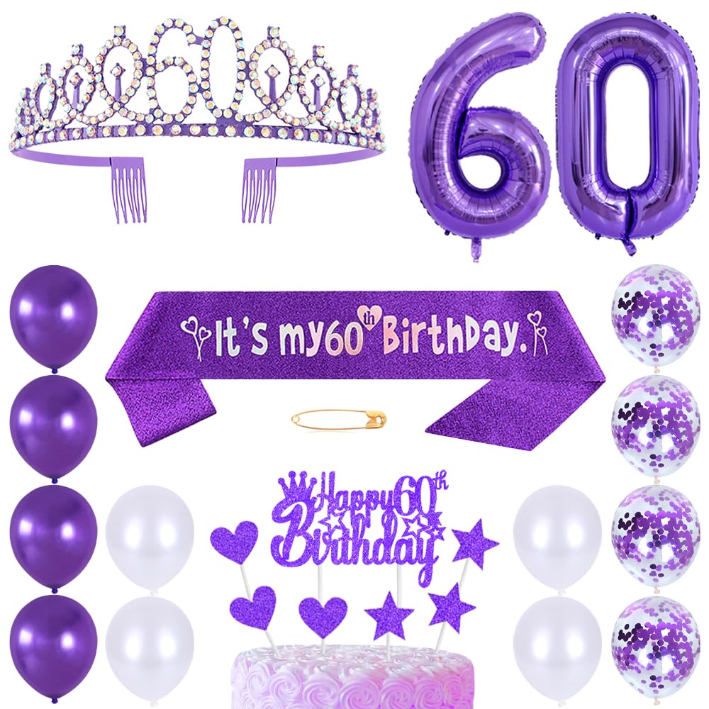 Jolies Décorations D'anniversaire Pour 16e Anniversaire, Y Compris Couronne De 16e Anniversaire Or Rose Echarpe Decoration De Gateau Bougies Numeriques Ensemble De Ballons Carte Danniversaire