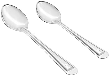 Amazon Brand - Solimo Stainless Steel Basting/Serving Spoon Set (2 pieces)