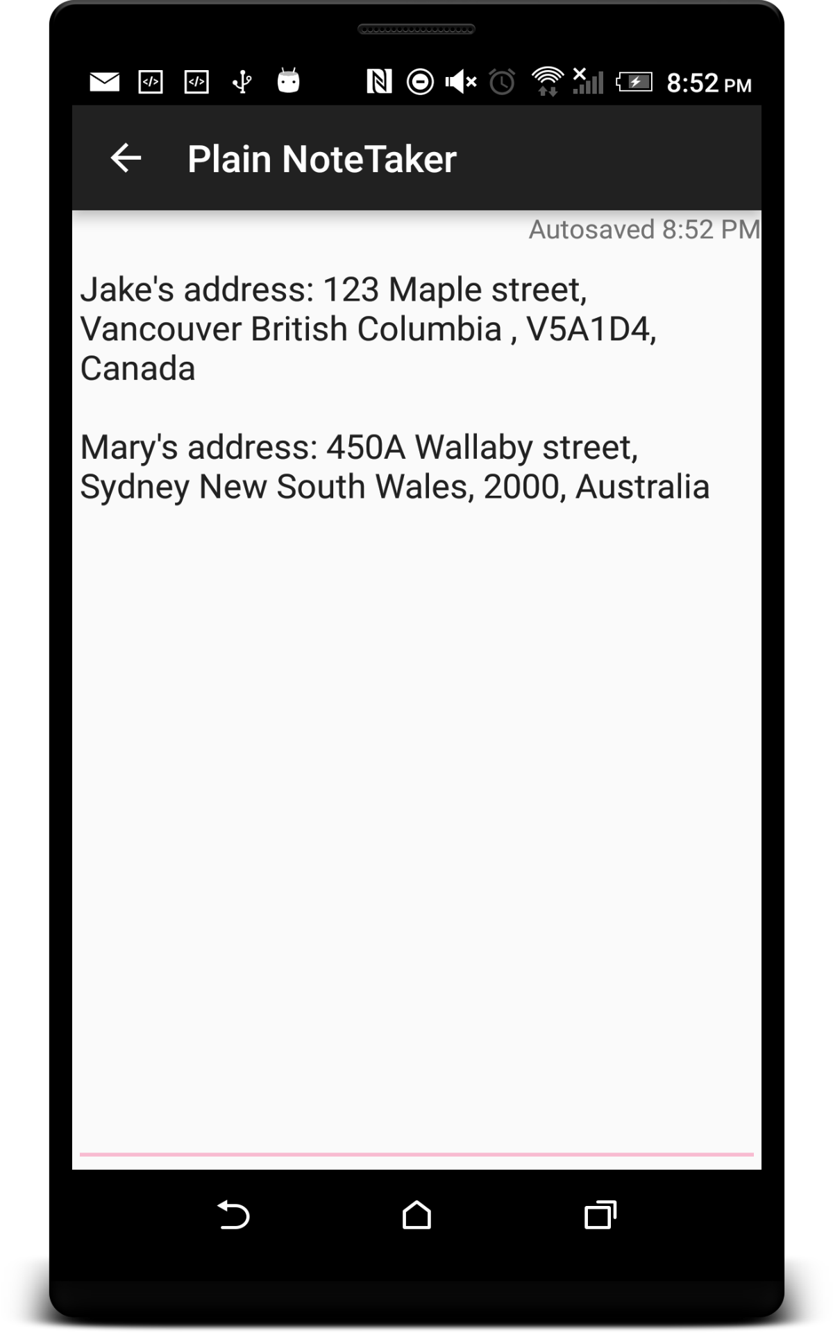 Plain Notetaker - App on Amazon Appstore