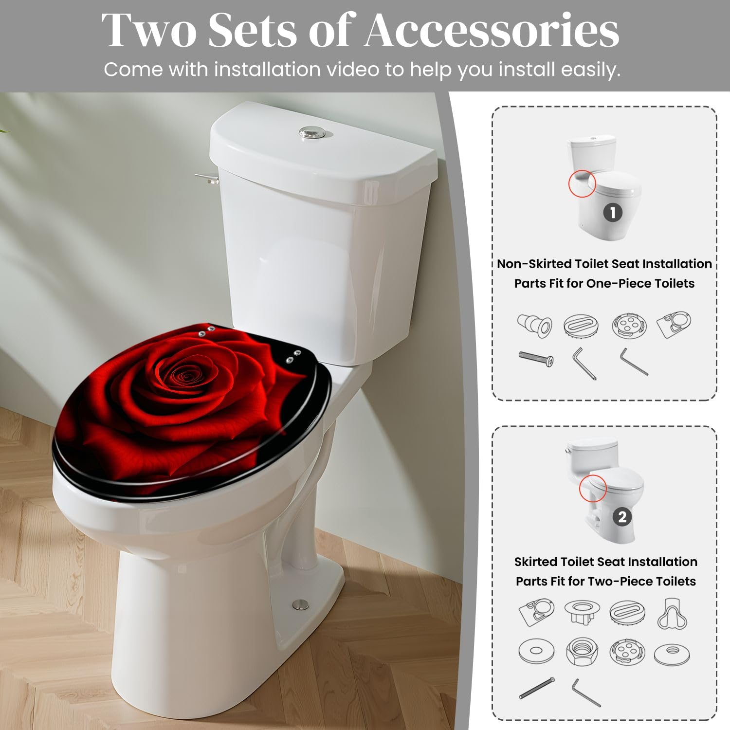 Sedile WC rotondo nero BEMKA per bagno