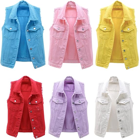 wsevypo Fashion Women’s Denim Jacket Long Sleeve Button