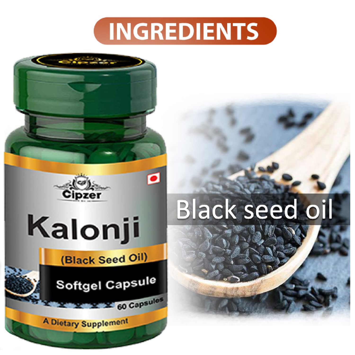 Cipzer Kalonji Oil Softgel Capsules with Ayurvedic Black Seed Extract supplement Helpful in Good Digestion, maintain cholesterol and blood sugar 60 Capsules - Image 3 thumbnail