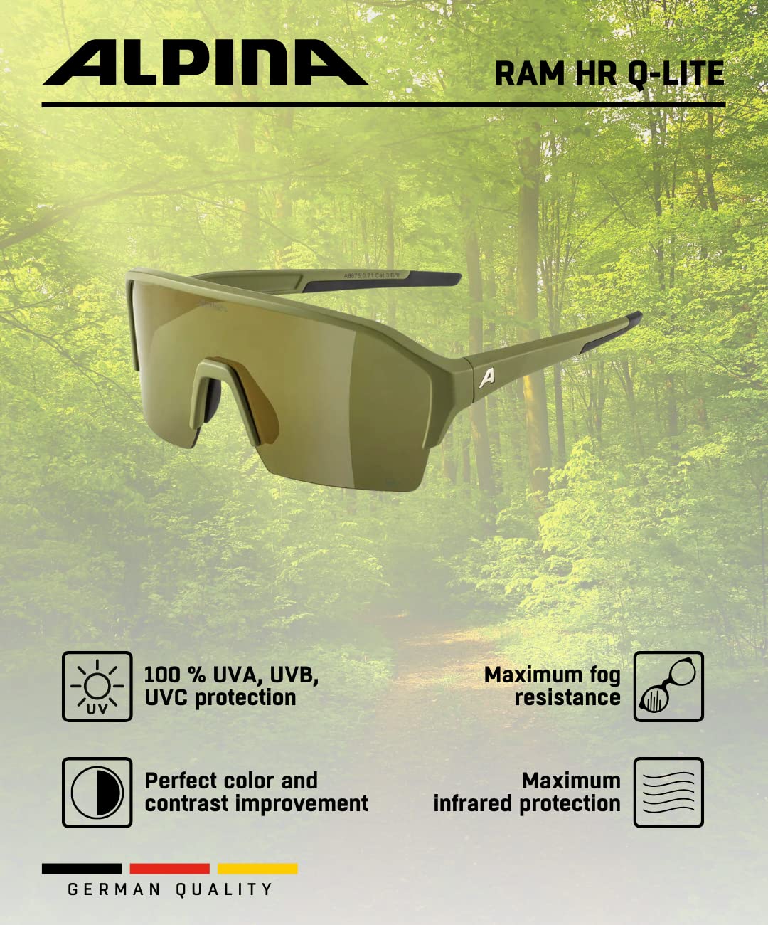 ALPINA Ram Hr Q-lite Occhiali Unisex - Adulto (Pacco da 1)