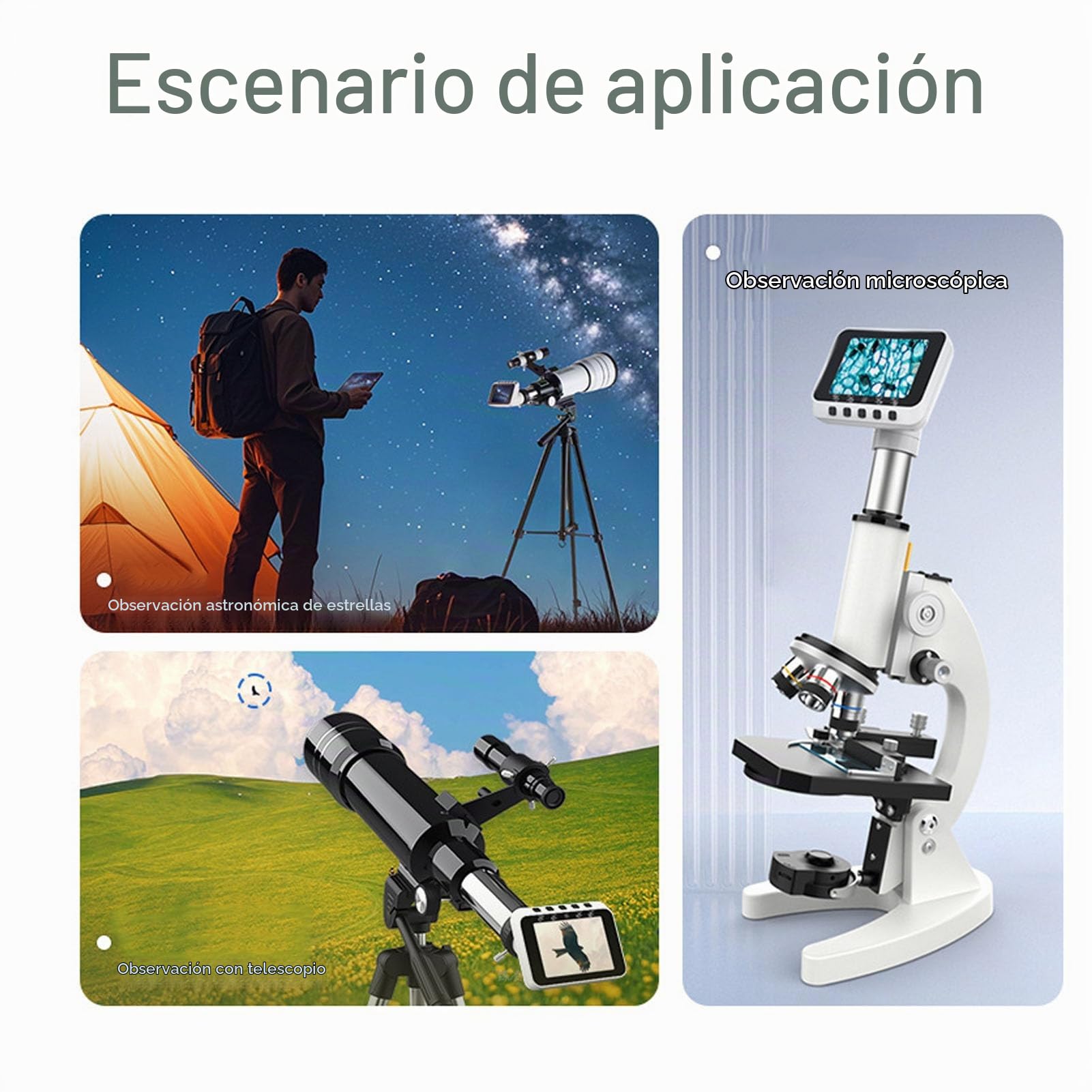 Astronomy WiFi Telescope Camera Eyepiec, E Ocular Electrónico Inalámbrico E con Pantalla HD de 2.8 Pulgadas de 1080p para Astrofotografía Observando Aves