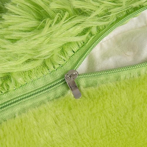 Miniatura 10 de MIULEE - Juego de 2 fundas decorativas, lujosas y afelpadas de pelo sintético con estilo invernal para cojines de sofá, dormitorio y automóvil (18 x