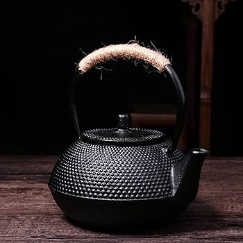 Amazon | 鉄瓶 南部鉄器 小粒マット鋳鉄鍋 鉄瓶兼用急須 鋳物