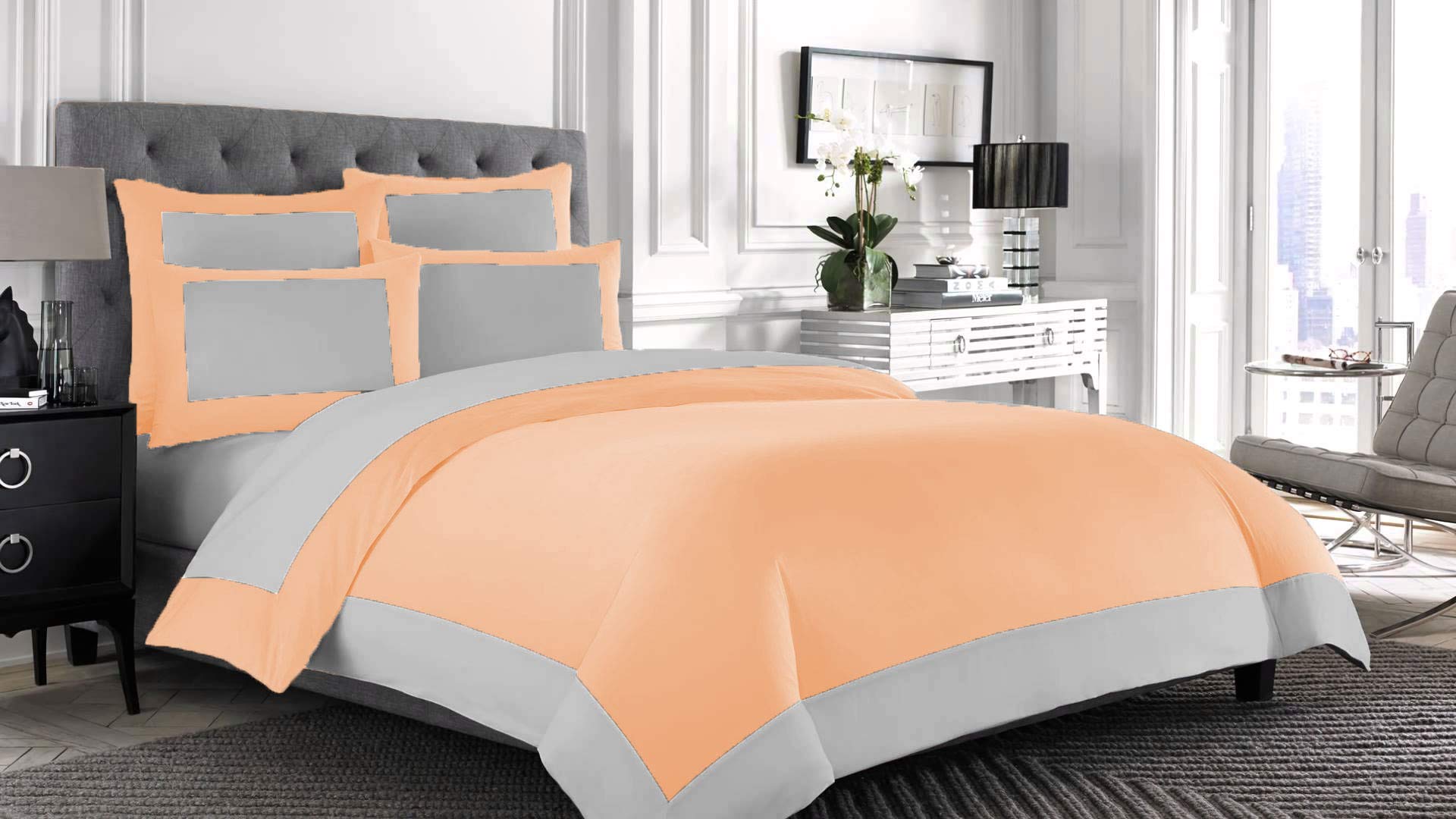 Funda de edredón de algodón egipcio reversible individual para solucionar la falta de confort en cama