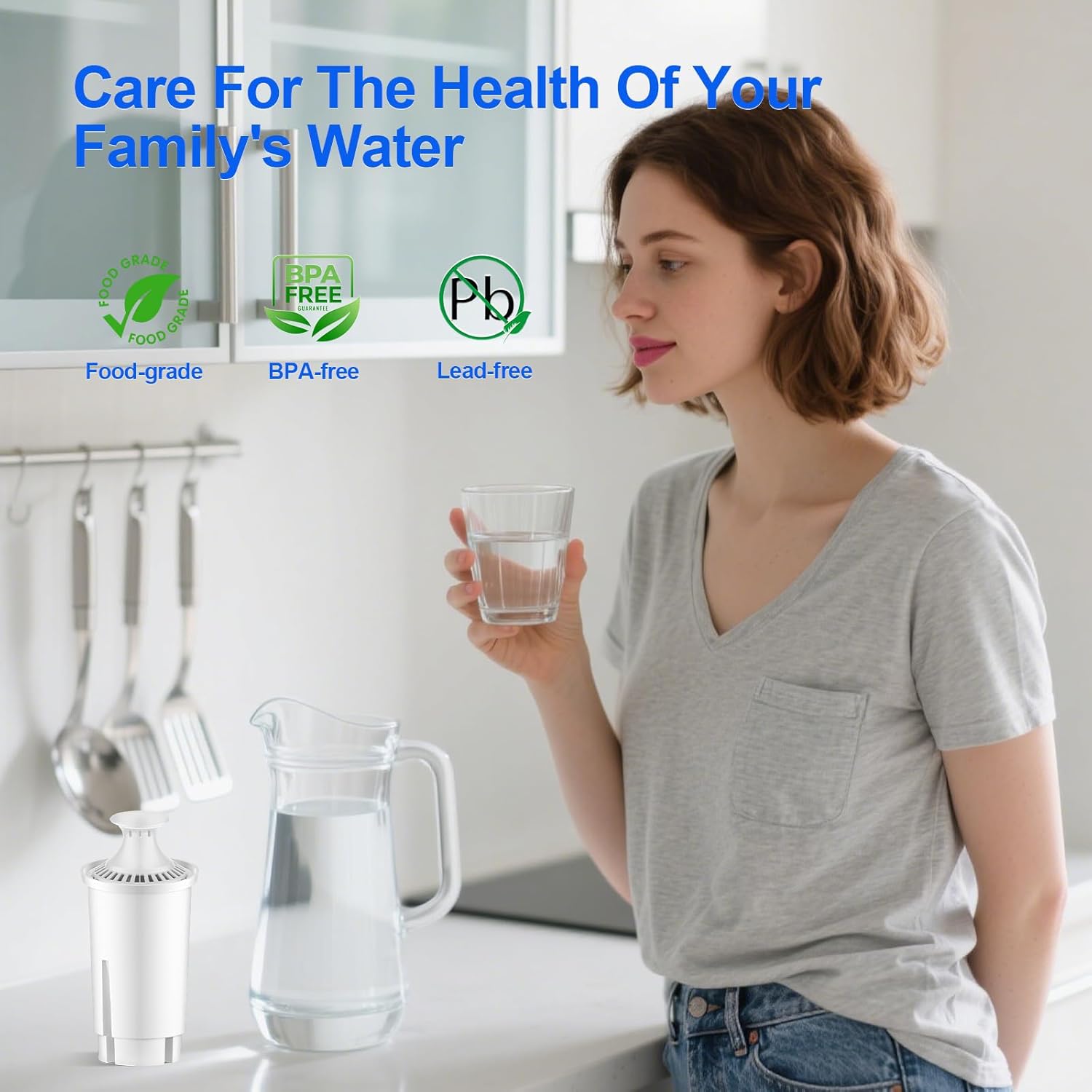 Water Filter Replacement Compatible with Brita Water Filter & Pitchers, Replacement Fit for Brita Filter Classic OB03, Mavea 107007, 35557,3 PCS Water Pitcher Filter - Image 6