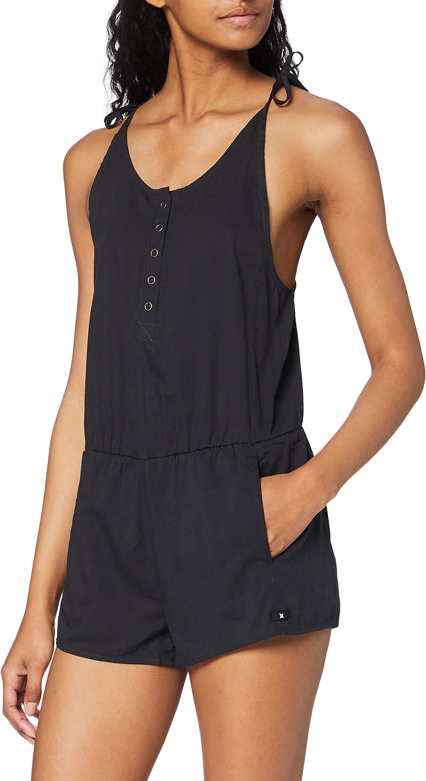 Hurley Women's W Tank Tie Romper Dresses