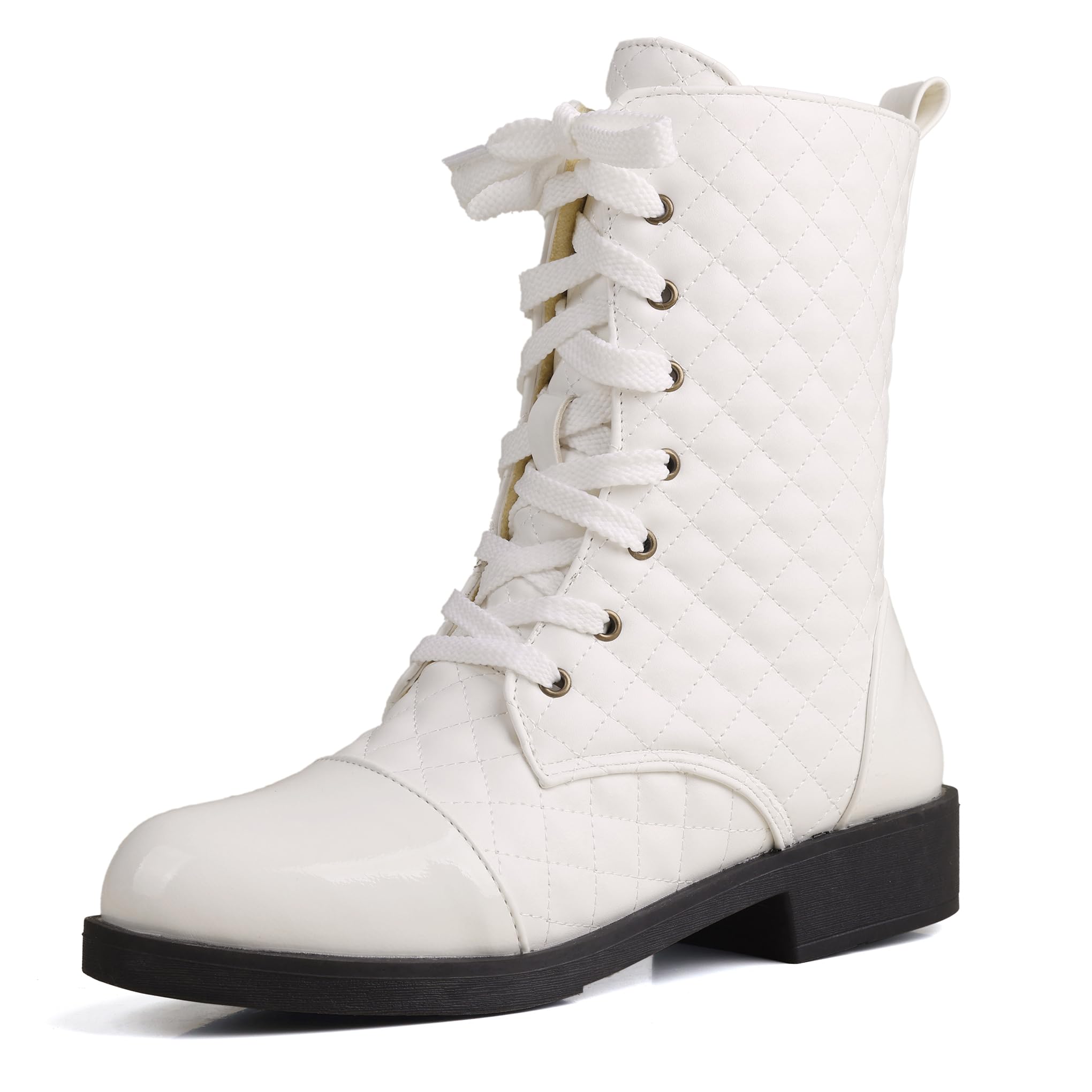 Bviennic Women Ankle Boots Flat Comfort Round Toe Lace Up Daily 2276 Size 3 5-12