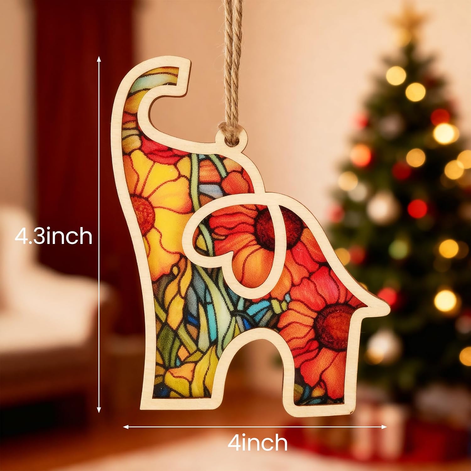 6 Pcs Friendship Elephant Ornament with Story Card, Elephant Gifts for Women Sisterhood Ornament, Friendship Gifts for Women, Birthday Presents for Best Friends Sisters Special Bond Decor, Suncatcher