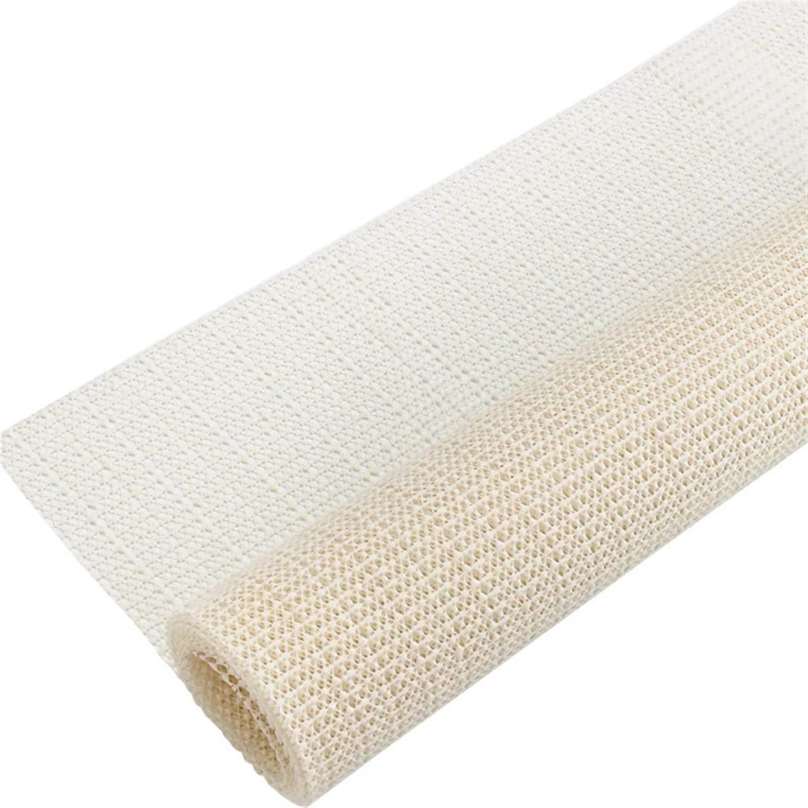 rutschfeste Teppichunterlage, 2-Teiliges Rutschfestes Netzgewebe Mit Silikagel-Antirutschbeschichtung, Milchweiß, 150 X 200 cm (Re,Milky White-150 x 200 cm (Re