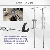 Vista 5 de Herramienta de extracción de eje CV interno de 63mm con tuerca, accesorio de polea de eje de transmisión delantera, se ajusta a martillos